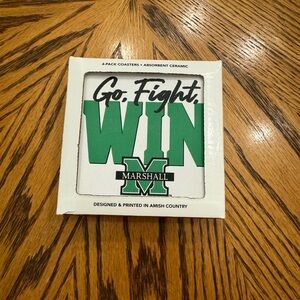 Marshall Green and Black Coasters Set